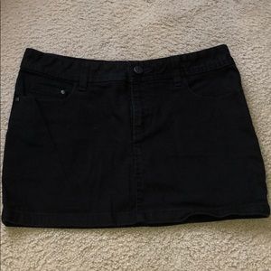 Black Denim Skirt